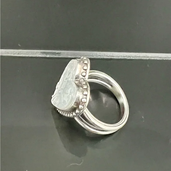 James Avery Retired Heart and Tulips Ring Sz 7 - Picture 3 of 6